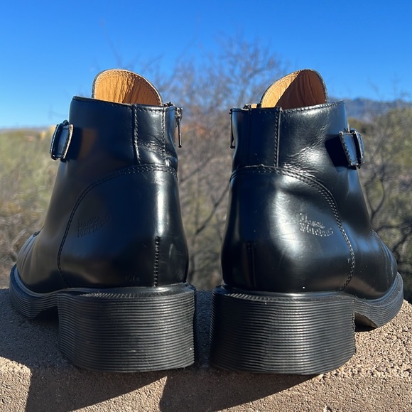 🏴󠁧󠁢󠁥󠁮󠁧󠁿 Dr. Martens MIE Vintage Platform MONO BLACK Side Zip Boots UK 7 - Picture 11 of 17